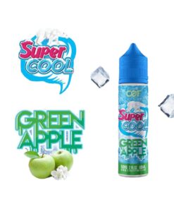 Supercool グリーンアップル フリベースニコチン入りリキッド 3mg 60ml